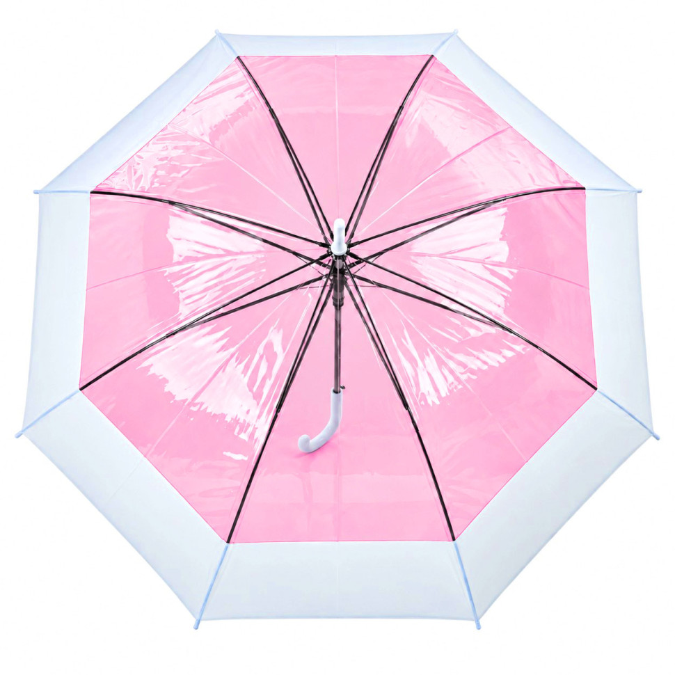 Зонт-трость для взрослых MK 5277(Pink) длина 87 см, трость 78 см, диаметр 103 см, спица 57,5 см опт, дропшиппинг