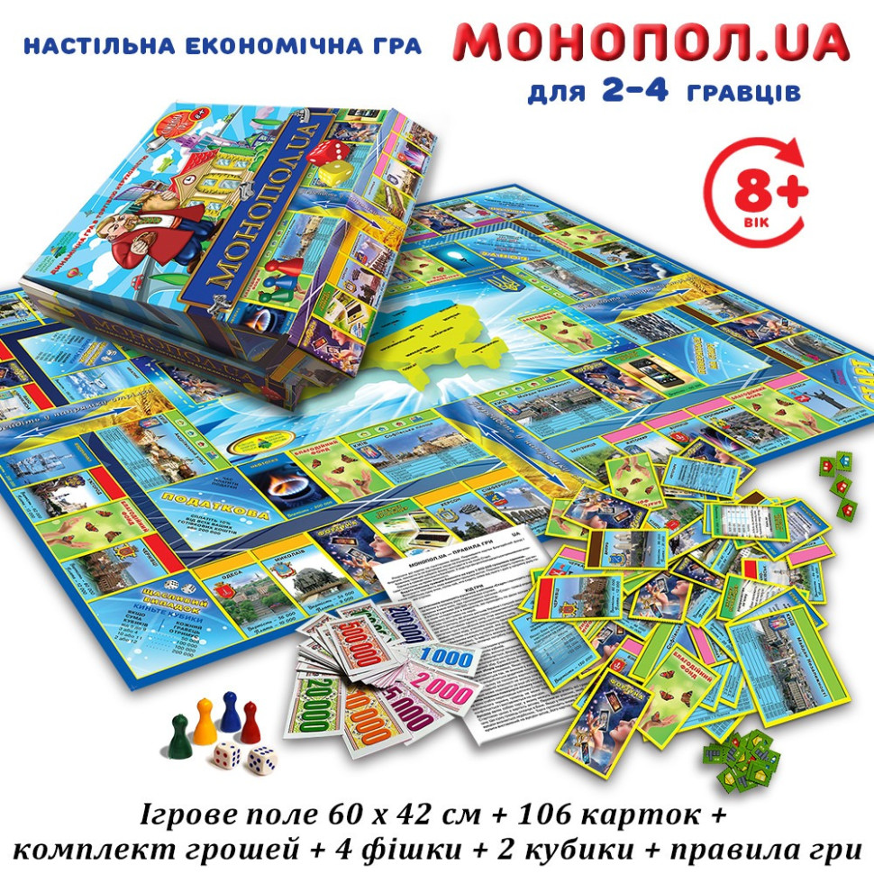 Настольная игра Монополия 82210 на укр. языке опт, дропшиппинг