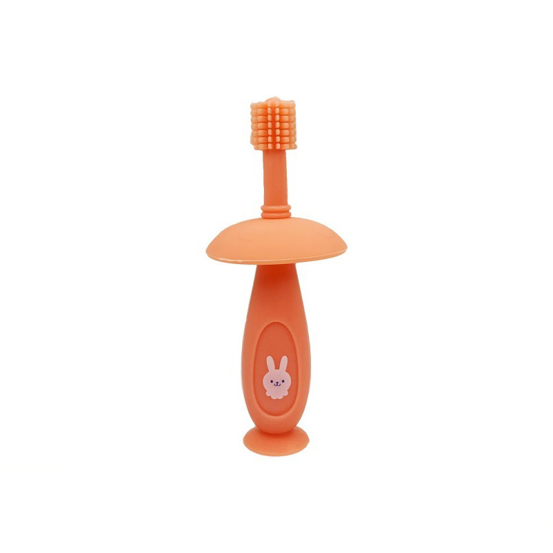 Силиконовая зубная щетка Mumlove MGZ-0716(Pink) с ограничителем опт, дропшиппинг