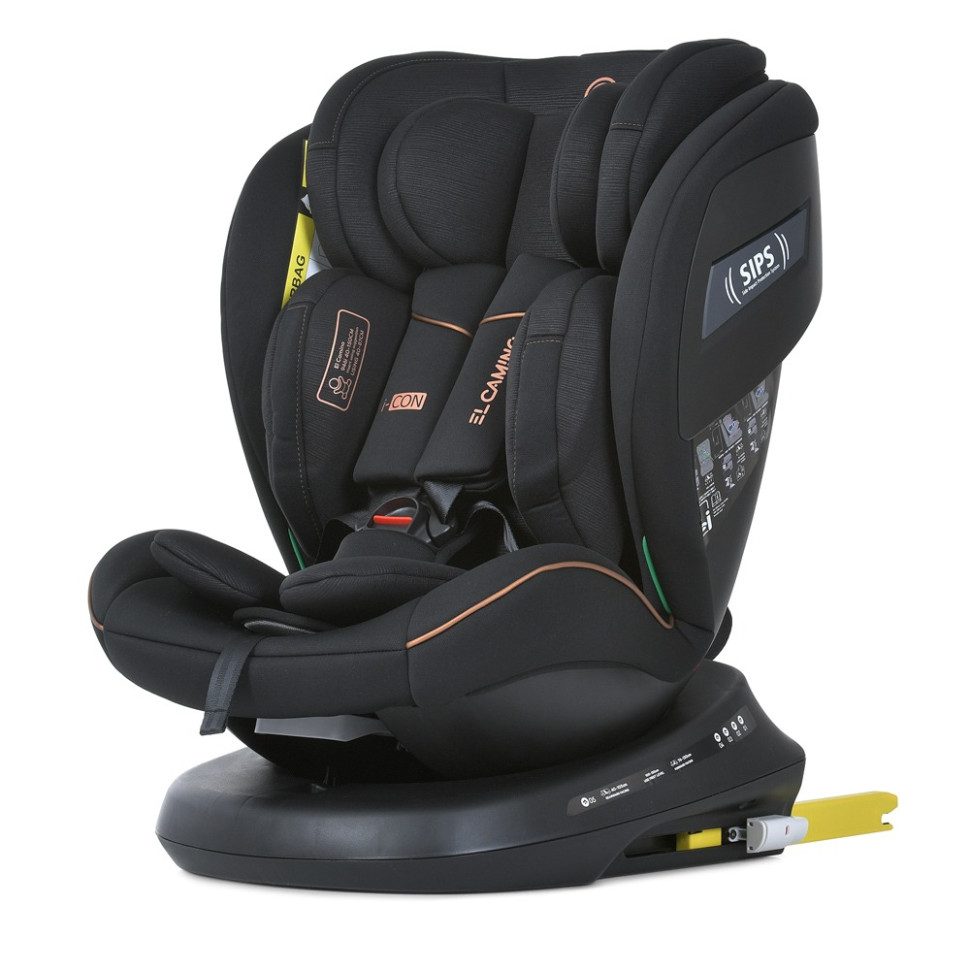 Автокресло I-CON ME 1117 Black Striped, группа 0+/1-2-3, isofix, поворот 360 опт, дропшиппинг