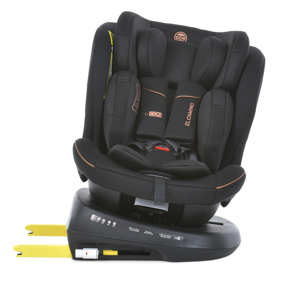 Автокресло I-CON ME 1117 Black Striped, группа 0+/1-2-3, isofix, поворот 360 опт, дропшиппинг