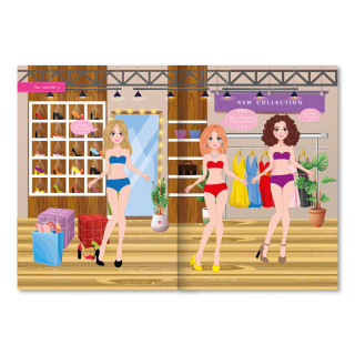 Книга-одевалка с наклейками "Stylish Girls" LS-03-03 серия "Dress Up"