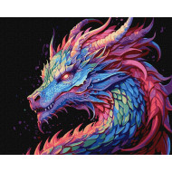 Картина по номерам "Красочный дракон" ©art_selena_ua KHO5113, 40x50см