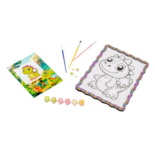 Детский набор для росписи по дереву "Динозаврик" Puz-22946 формат А4