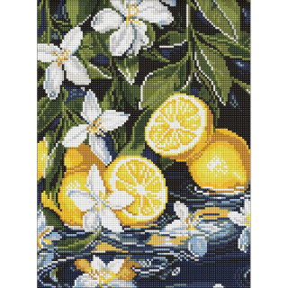 Алмазная мозаика "Лимоны в разрезе" ©art_selena_ua AMO8301, 30х40 см