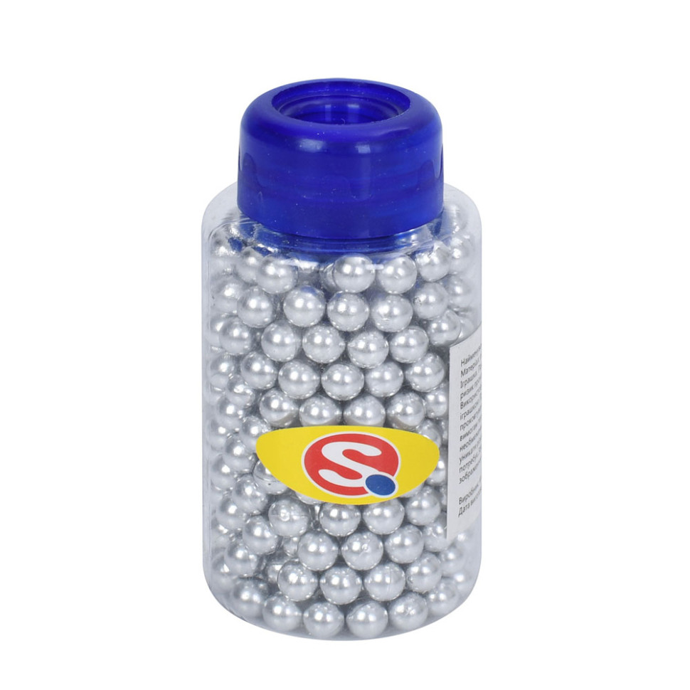 Кульки для дитячої зброї SQU-047(Silver) пластик, 6 мм, 320 шт - гурт(опт), дропшиппінг