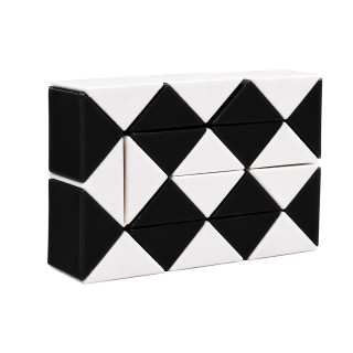 Головоломка Змейка Рубика IGR67(Black) маленькая 3,5x5,5 см, двухцветная