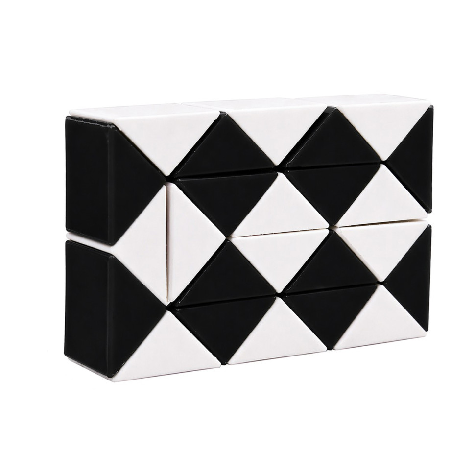 Головоломка Змейка Рубика IGR67(Black) маленькая 3,5x5,5 см, двухцветная опт, дропшиппинг