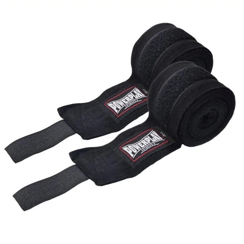 Бинти для боксу 3046 NYLON PowerPlay PP_3046_3m_Black, Чорні (3м) - гурт(опт), дропшиппінг 