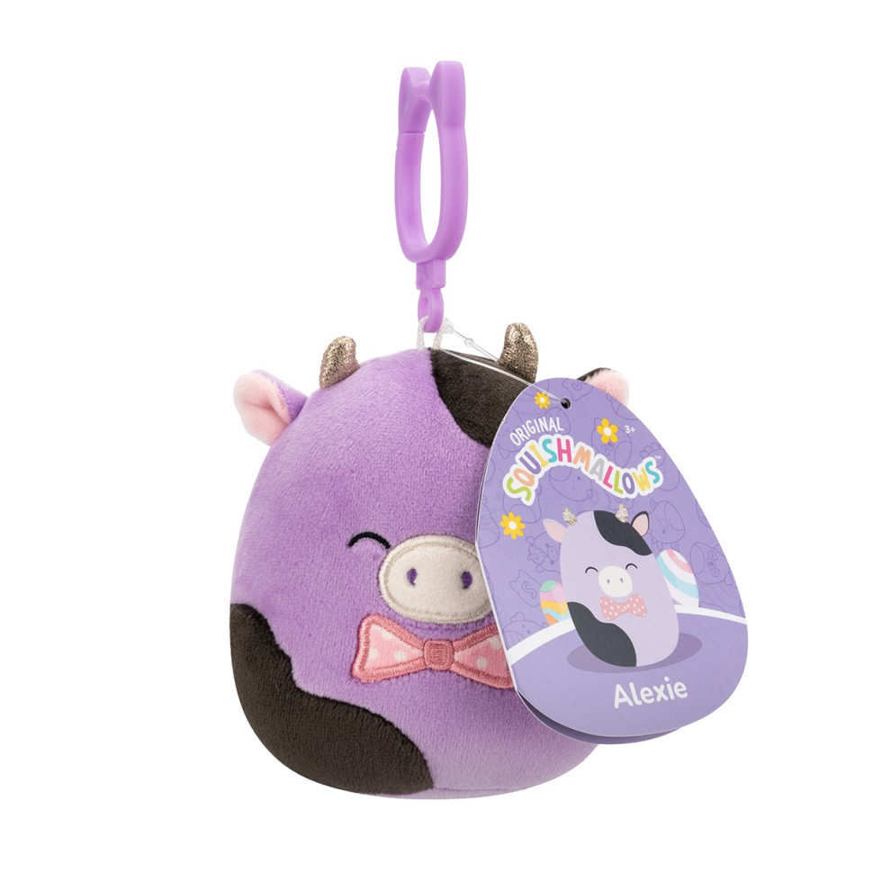 Мягкая игрушка на клипсе Коровка Олекси Squishmallows SQCP00463, 9 см опт, дропшиппинг