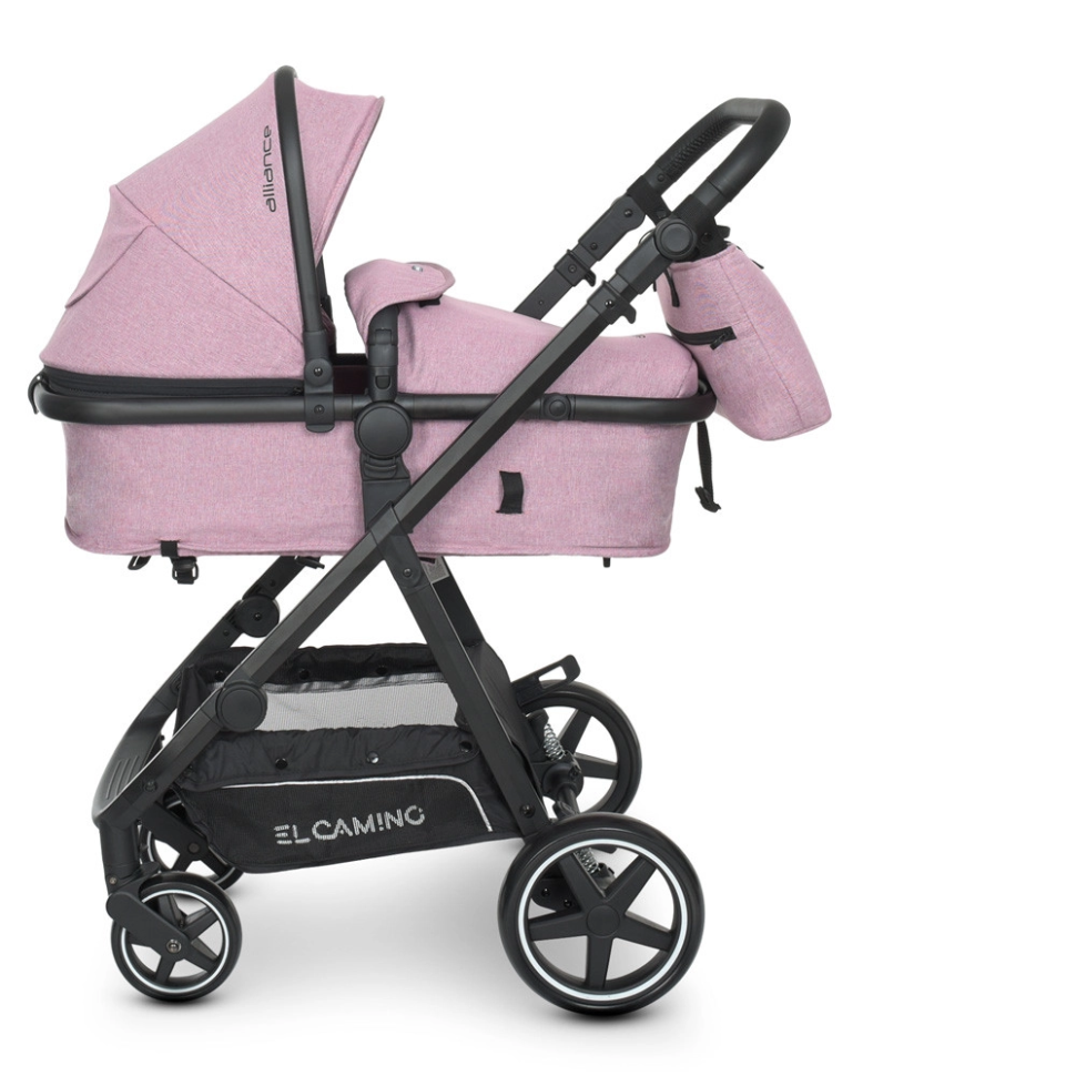 Коляска дитяча універсальна 2в1 EL CAMINO Me 1069 Denim Ash Pink - гурт(опт), дропшиппінг 