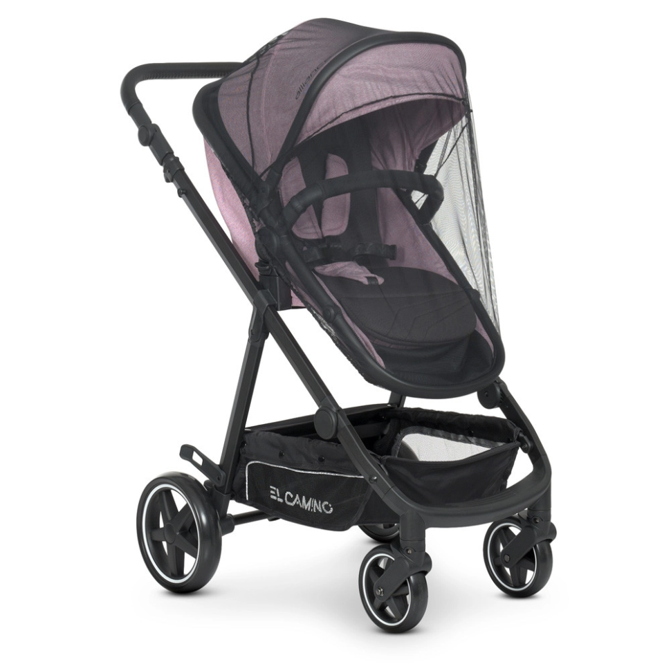 Коляска дитяча універсальна 2в1 EL CAMINO Me 1069 Denim Ash Pink - гурт(опт), дропшиппінг 