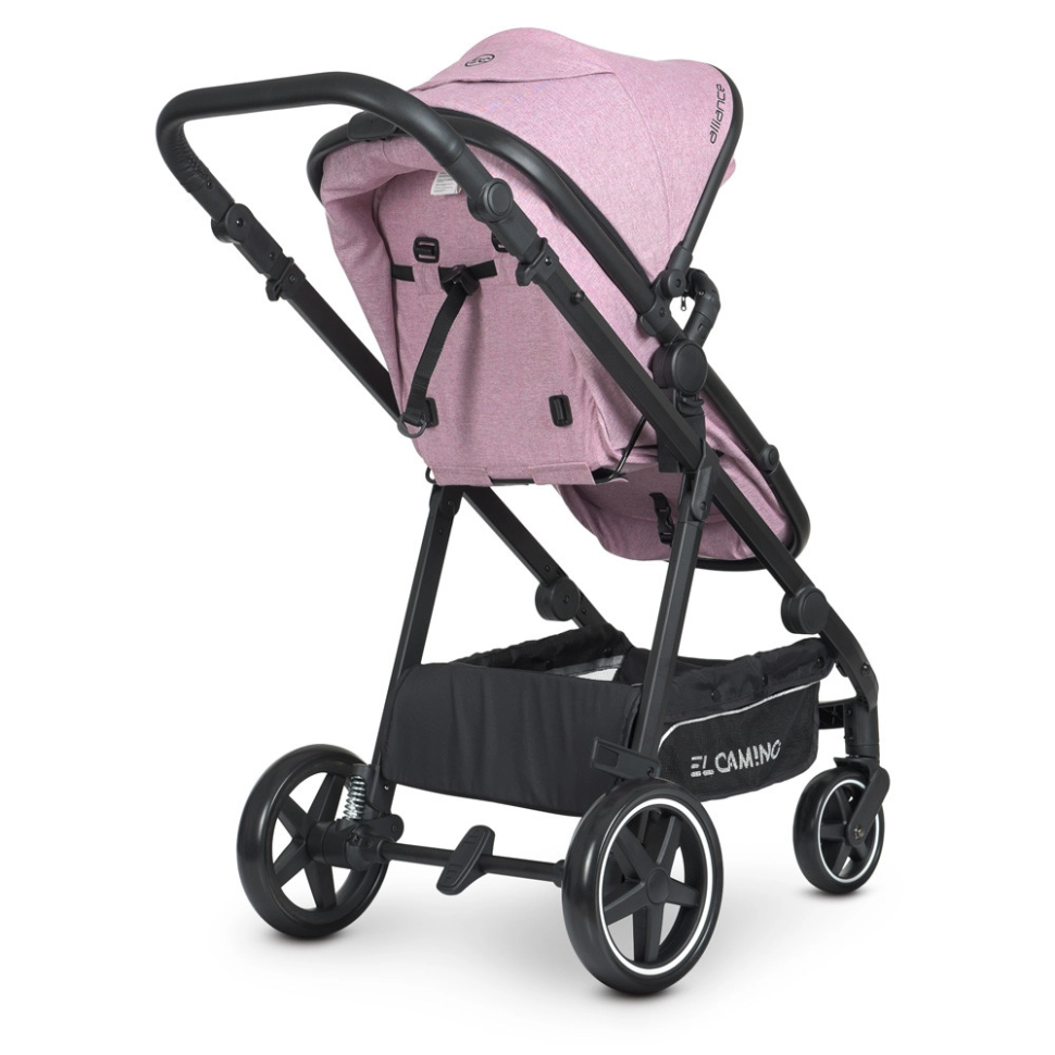 Коляска дитяча універсальна 2в1 EL CAMINO Me 1069 Denim Ash Pink - гурт(опт), дропшиппінг 