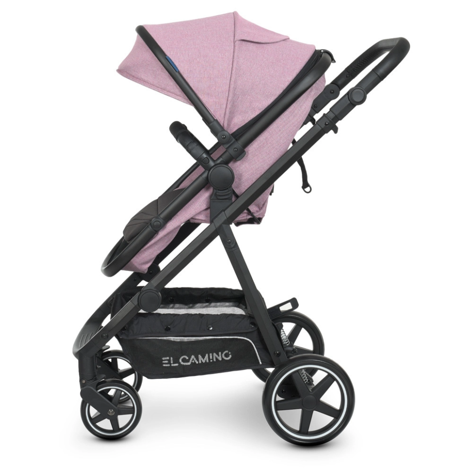 Коляска дитяча універсальна 2в1 EL CAMINO Me 1069 Denim Ash Pink - гурт(опт), дропшиппінг 