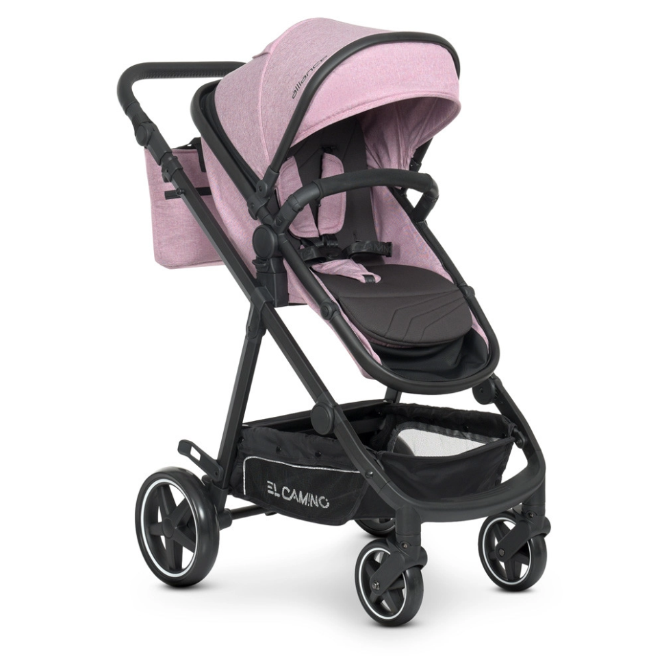 Коляска дитяча універсальна 2в1 EL CAMINO Me 1069 Denim Ash Pink - гурт(опт), дропшиппінг 