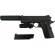 Дитячий пістолет на кульках "SIG Sauer 226" Galaxy G25A з ЛЦУ і глушником, метал, чорний - гурт(опт), дропшиппінг 