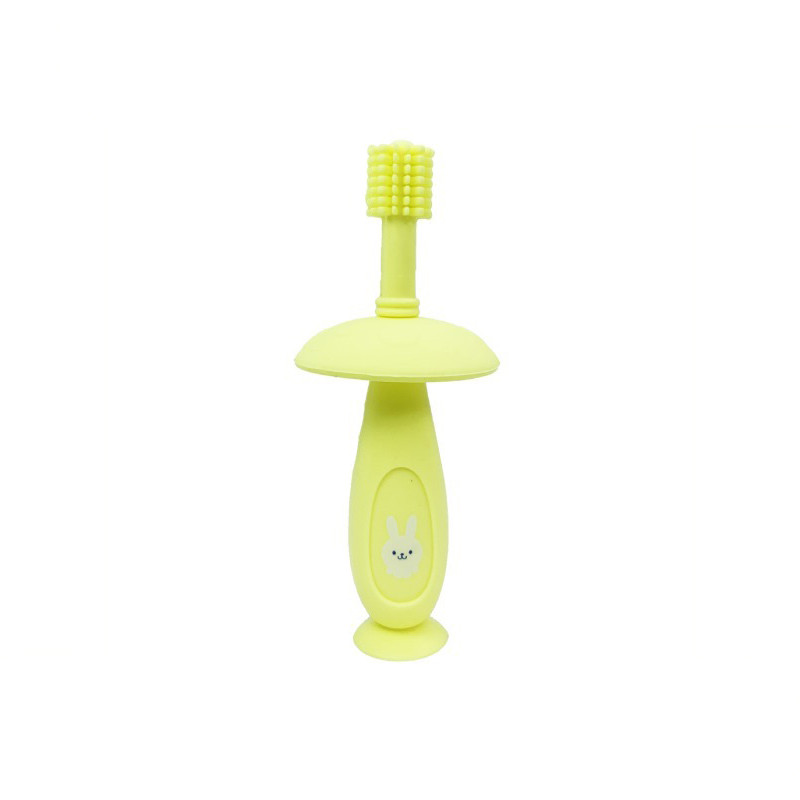 Силиконовая зубная щетка Mumlove MGZ-0716(Yellow) с ограничителем опт, дропшиппинг
