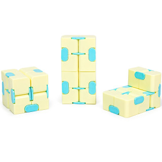 Антистресс кубик-трансформер Infinity Cube IGR133(Yellow) пастельные цвета