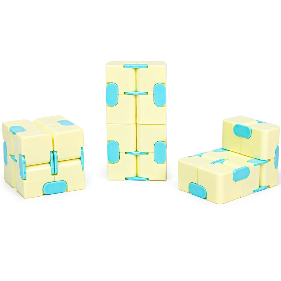 Антистресс кубик-трансформер Infinity Cube IGR133(Yellow) пастельные цвета опт, дропшиппинг