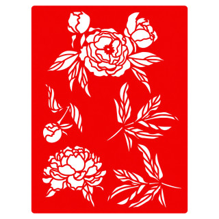 Трафарет многоразовый "Peony garden #417" FDTR 417, 15x20 см