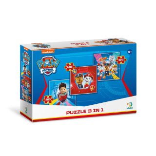 Дитячі Пазли 3 в 1 Paw Patrol 