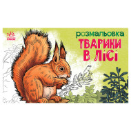 Детская раскраска "Животные в лесу" 583012, 16 страниц