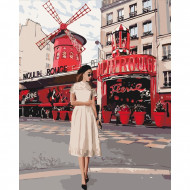 Картина по номерам."Moulin Rouge" KHO4657, 40х50 см