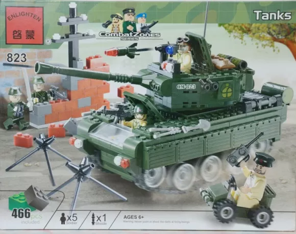 УЦЕНКА!!! Конструктор BRICK 823-UC танк, 466 дет, в кор-ке 37-29-5 см опт, дропшиппинг