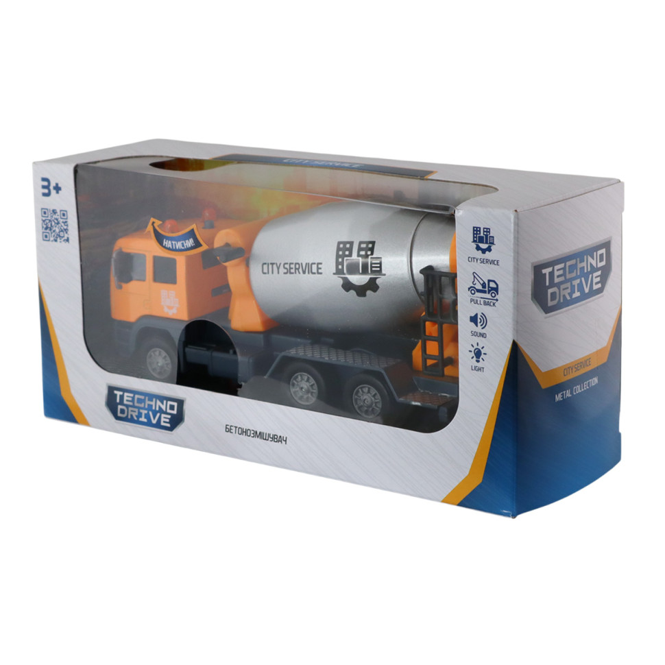 Дитяча ігрова модель Бетонозмішувач TechnoDrive 510777.270 звук і світло - гурт(опт), дропшиппінг