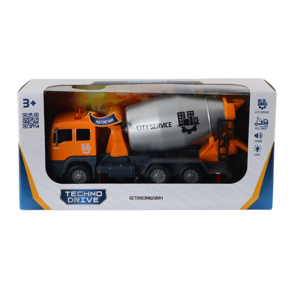 Дитяча ігрова модель Бетонозмішувач TechnoDrive 510777.270 звук і світло - гурт(опт), дропшиппінг