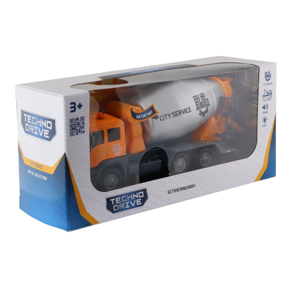Дитяча ігрова модель Бетонозмішувач TechnoDrive 510777.270 звук і світло - гурт(опт), дропшиппінг