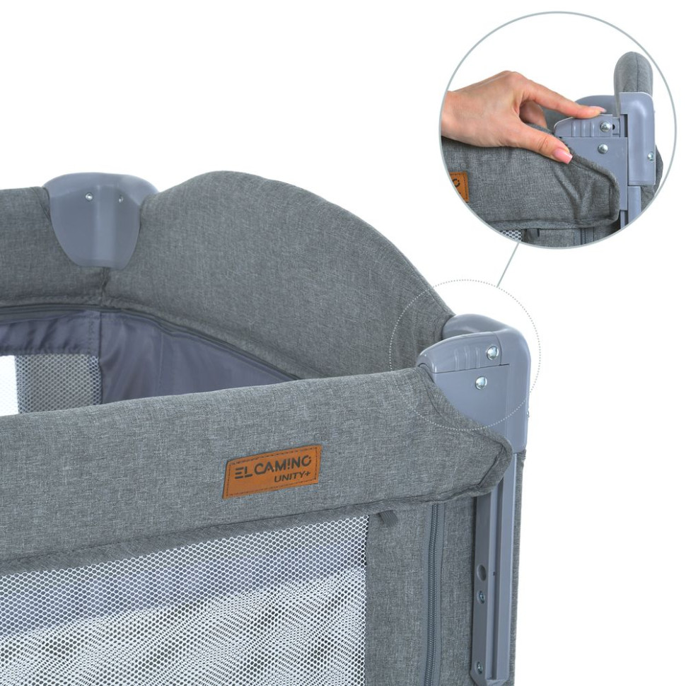 Кроватка-манеж 2 в 1 UNITY+ ME 1098 Gray, до 13 кг опт, дропшиппинг