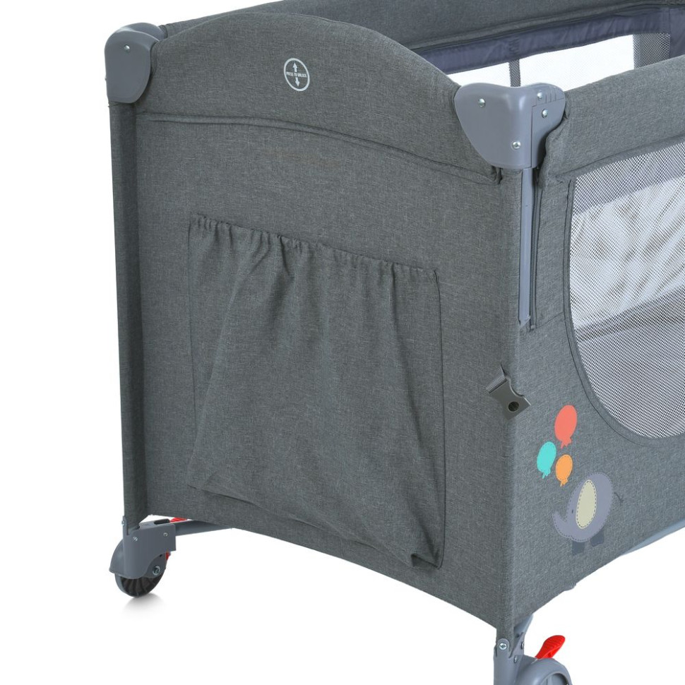 Кроватка-манеж 2 в 1 UNITY+ ME 1098 Gray, до 13 кг опт, дропшиппинг