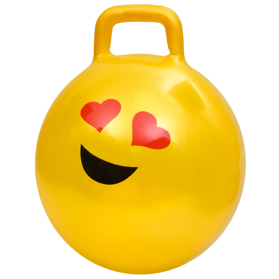 М'яч для фітнесу Смайл MS 4856(Yellow) 45 см, з ручкою, 300 г - гурт(опт), дропшиппінг