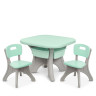 Детский столик с двумя стульями NEW TABLE-5 бежево-мятный опт, дропшиппинг
