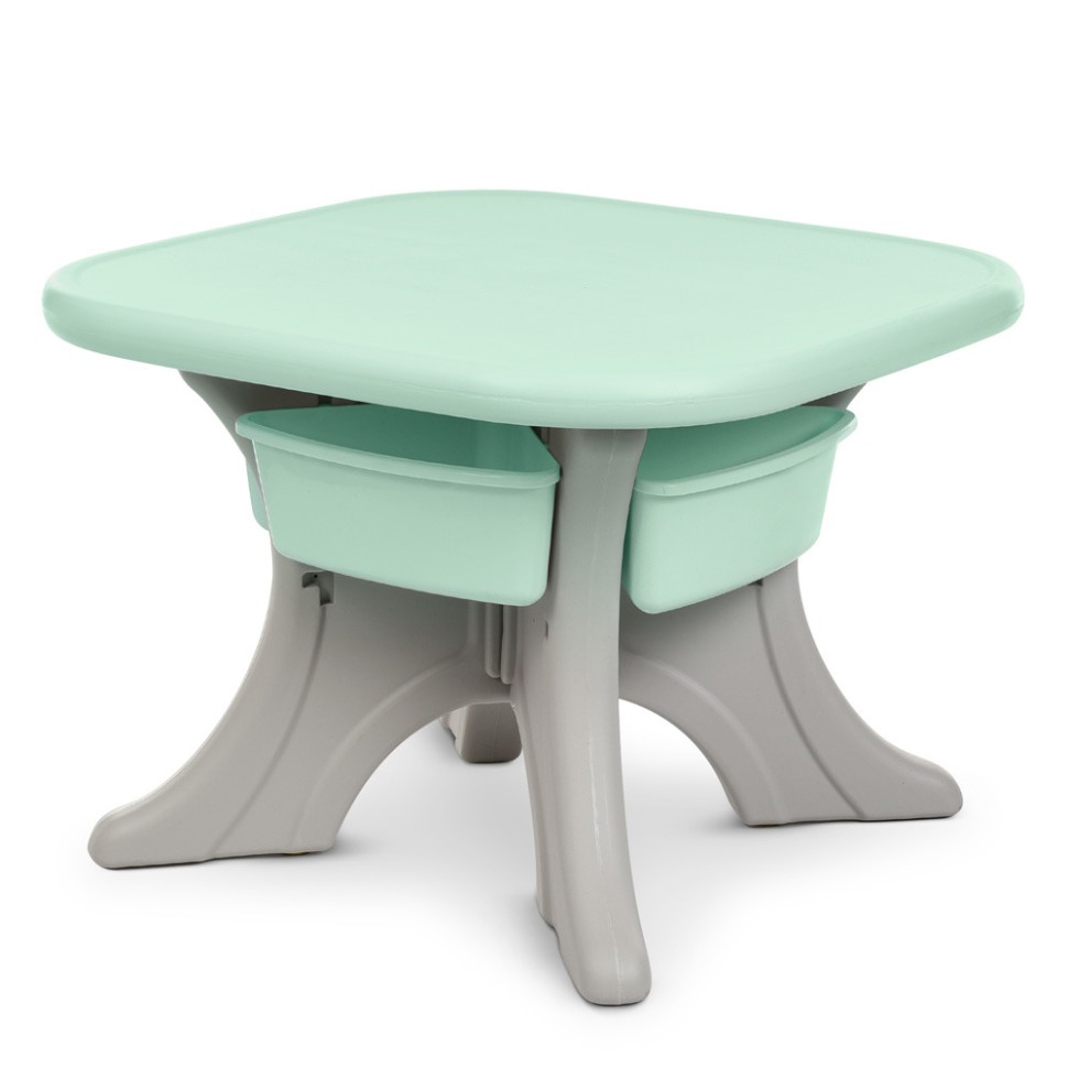 Детский столик с двумя стульями NEW TABLE-5 бежево-мятный опт, дропшиппинг