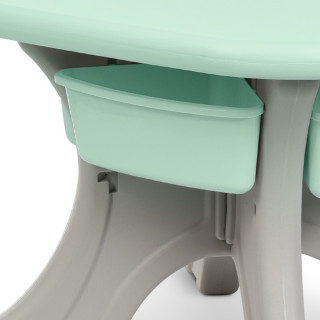 Детский столик с двумя стульями NEW TABLE-5 бежево-мятный