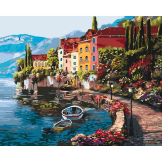 Картина по номерам "Утро на берегу озера 2" KHO3503, 40*50 см