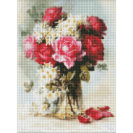 Алмазная мозаика "Ароматная роза" ©Paul De Longpre Идейка AMO7447 30х40 см