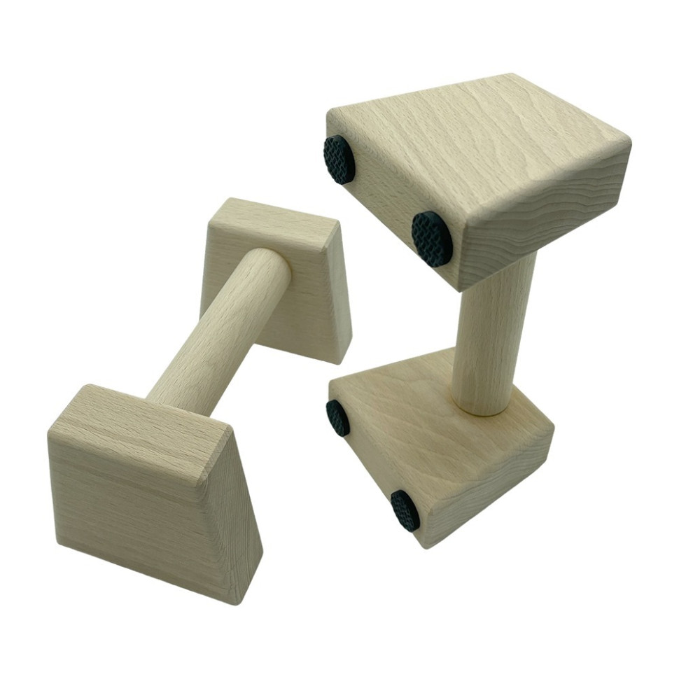 Паралетси, упори для віджимання дерев'яні Wood Gym Push Up NE-WD-20 з бука 20 см 2 шт - гурт(опт), дропшиппінг 