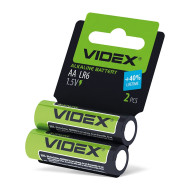Батарейка лужна Videx Alkaline LR06/AA блістер 2 штуки пальчики