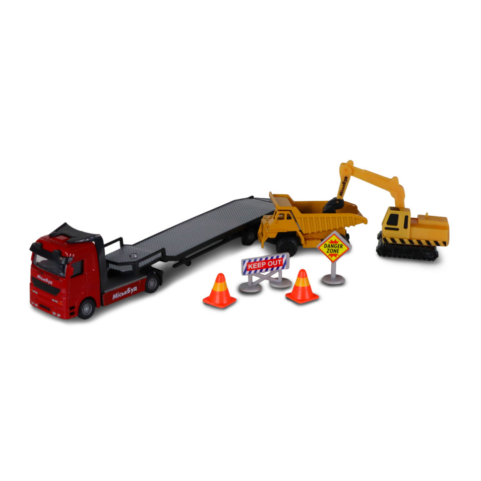Игровой набор Автоперевозчик TechnoDrive 541757.270 самосвал, экскаватор опт, дропшиппинг