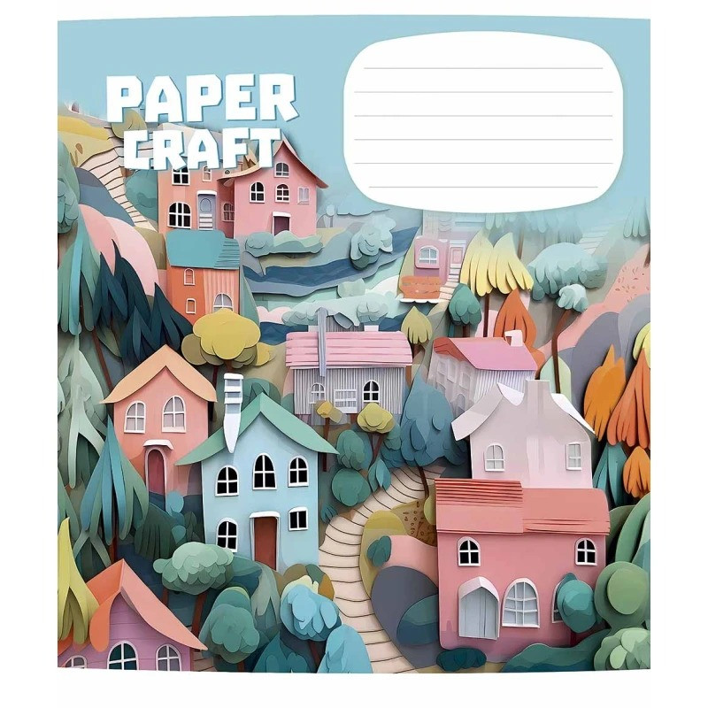 Тетрадь ученическая «Paper craft» 012-3354K-2 в клеточку, 12 листов опт, дропшиппинг