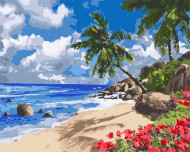 Картина по номерам "Тропический остров" Идейка KHO2859 40х50 см