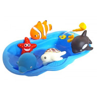 Игрушки для купания "Морской мир" с ванночной в пакете 605-4 