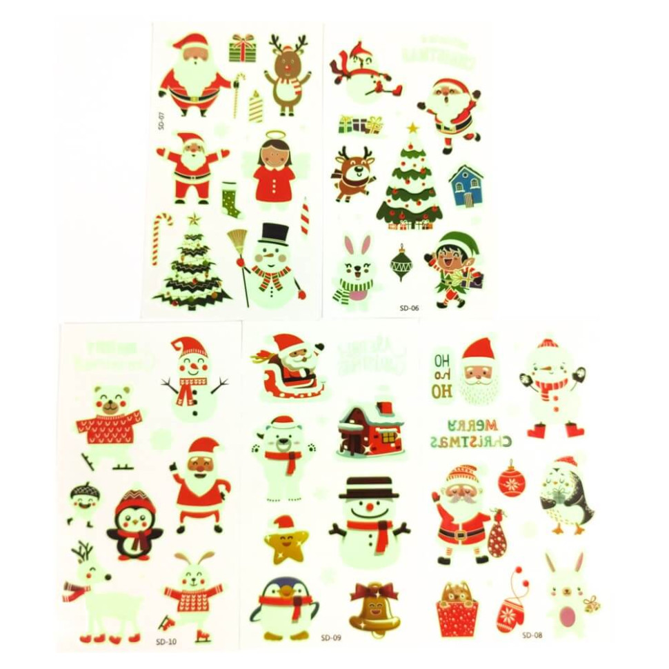 Набор детских временных тату «Рождество №2» kids-tatto-set5-christmass-02 опт, дропшиппинг