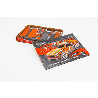 Деревянный 3D конструктор Mustang GT Puz-00641, 162 детали
