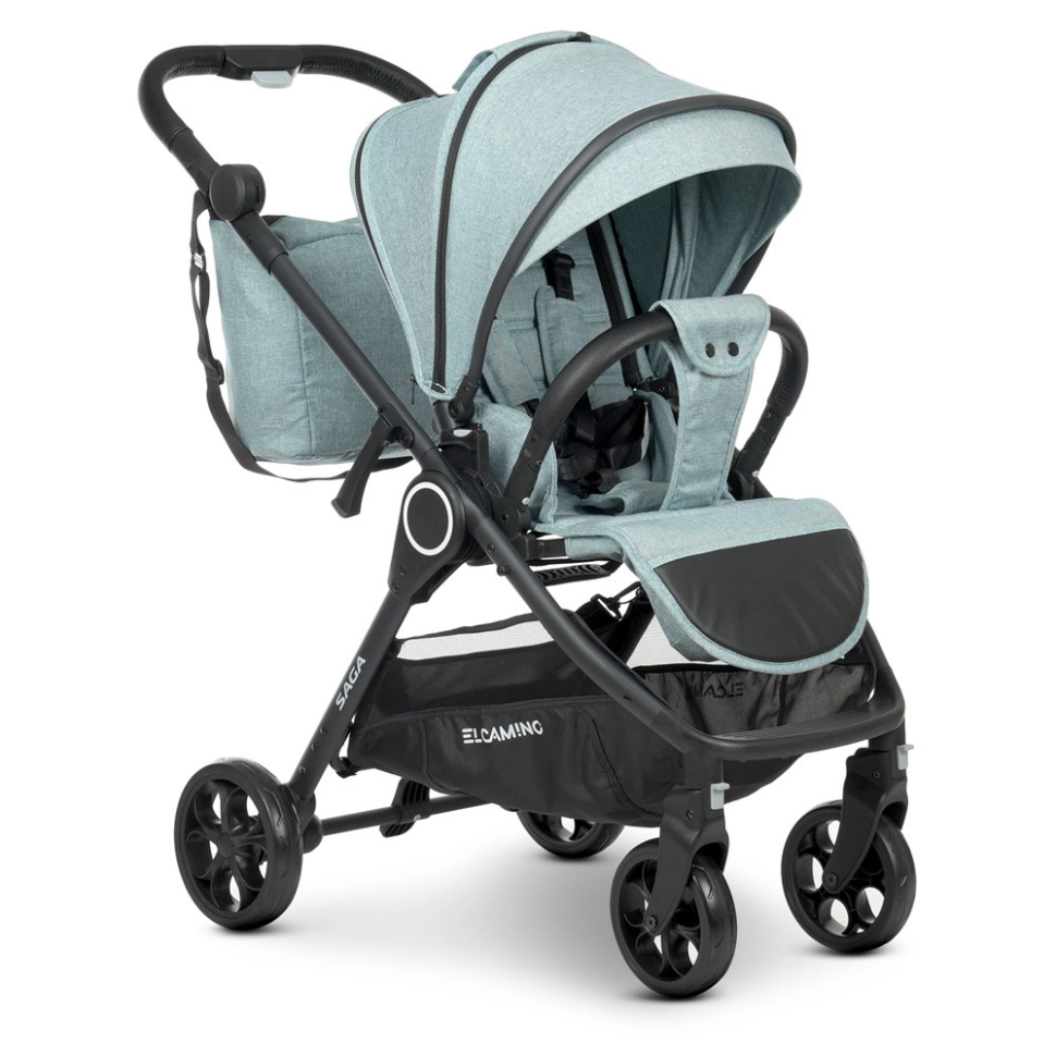 Коляска дитяча універсальна 2в1 EL CAMINO ME 1085 Denim Ash Blue - гурт(опт), дропшиппінг 