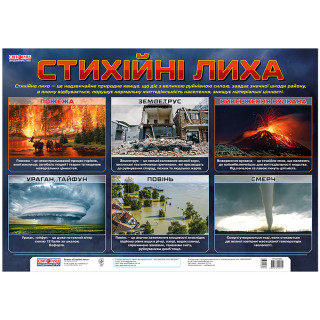 Плакат обучающий Стихийные бедствия 12104163 размер 68 x 47 см