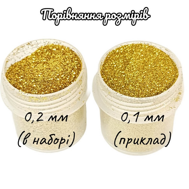 Набор глиттера для био-тату glitter-set-02mm-20, 6 цветов по 12 мл опт, дропшиппинг